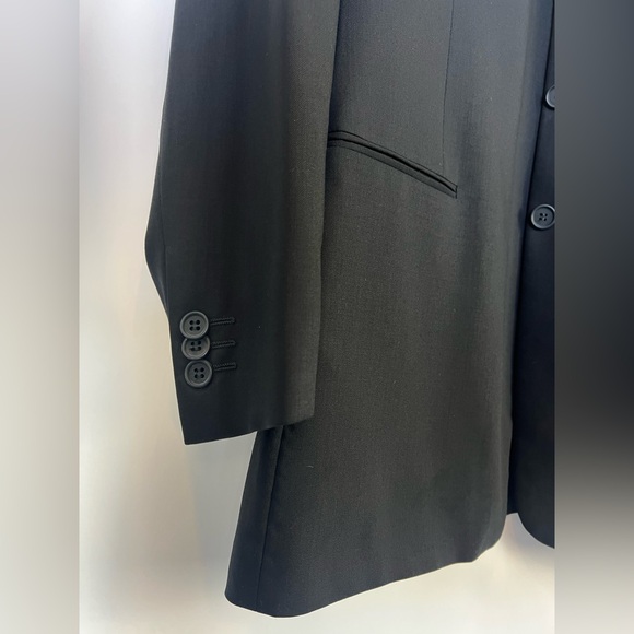 Giorgio Armani Le Collezioni Men’s Black Wool Blazer Jacket 44L - Picture 3 of 13